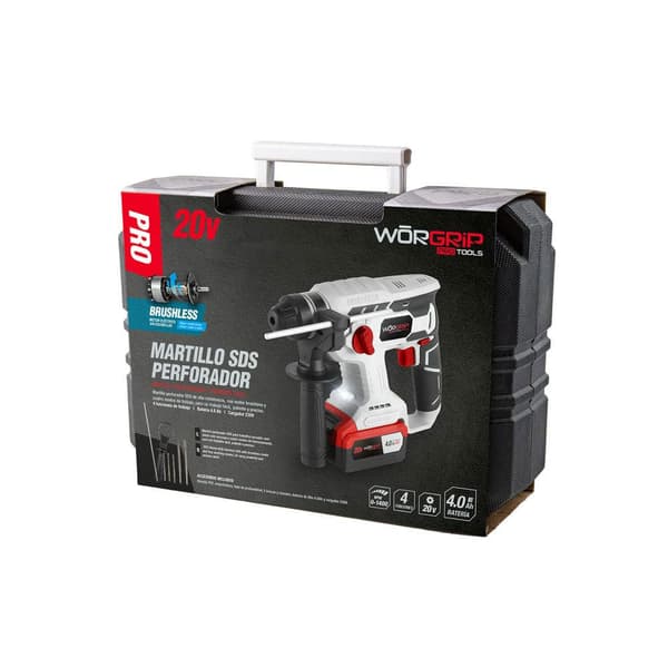 Worgrip Harjaton Pyörivä Vasara 1 Akku 4.0ah 20v