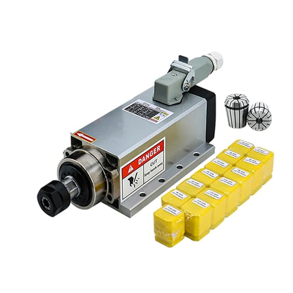 2.2KW Ilmajäähdytteinen Spindelimoottori, Korkeanopeus 24000rpm, ER20 Kaulus CNC-jyrsintään,Pääteboksi tyyppi, 220V