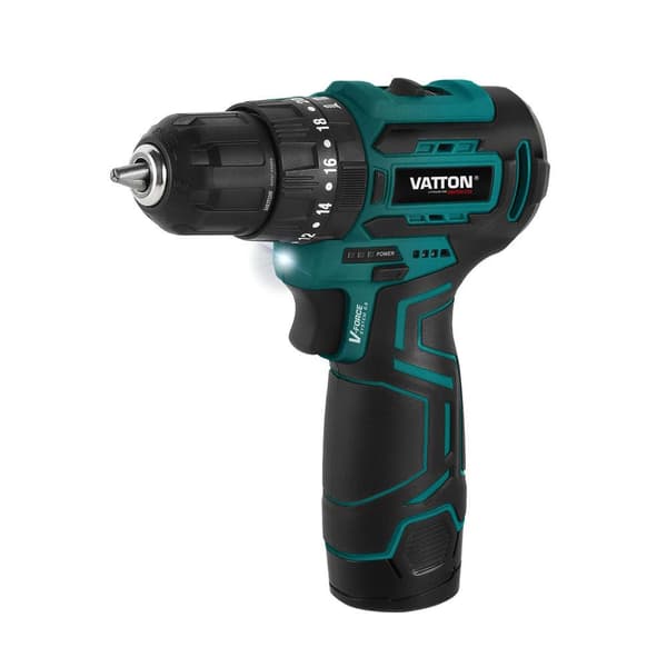Vatton Børsteløs Hammerbor 1 Batteri 2.0ah 12v
