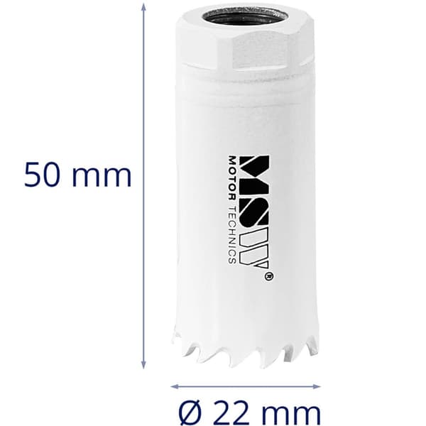 Bimetall hålsågborr för metall, trä, plast, dia. 22 mm
