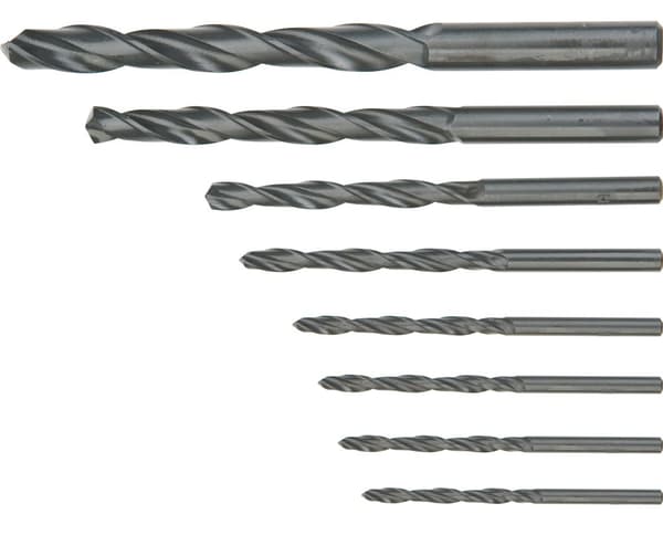 HSS metalbor, 3,0-10,0 mm, sæt med 8 stk