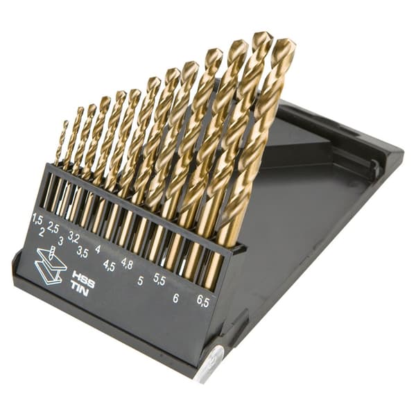 HSS-TiN metallborr 1,5-6,5 mm, set om 13 st