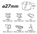 Miniatyrbillede 1 af 3: Bimetal hulsav 27 mm