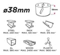 Miniatyrbillede 1 af 3: Bimetal hulsav 38 mm