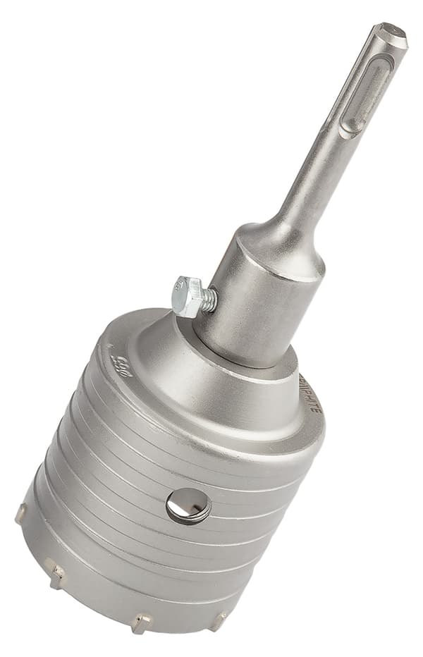 65 mm hårdmetal hulsav med SDS+ adapter og pilotbor
