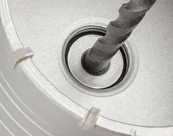 65 mm hårdmetal hulsav med SDS+ adapter og pilotbor