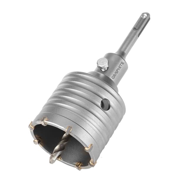 65 mm hårdmetal hulsav med SDS+ adapter og pilotbor