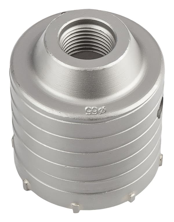 65 mm hårdmetal hulsav med SDS+ adapter og pilotbor