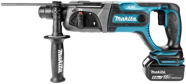 MAKITA ROTERENDE BORNEHAMMER MED SMEDNINGSMULIGHED 18V 2J 2 x 5,0Ah DHR241RTJ