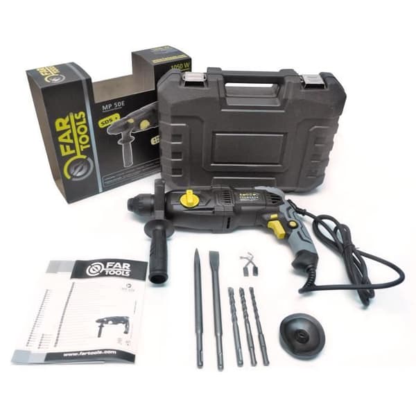 FARTOOLS SDS borehammer - 1050W 3J - Boremaskiner, mejsler, borepatroner og tilbehør i kuffert