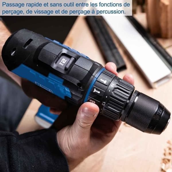 Akku-slagboremaskine C-CD45-X - 45 Nm 13 mm borepatron - SCHEPPACH 20V IXES - uden batteri eller oplader