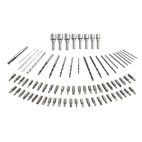 BLACK+DECKER 18 V:n litiumioniakkuinen akkuporakone/ruuvinväännin laturilla BDCDC18BAFC-QW, 80 tarviketta, 2 x 1,5 Ah akkua, 1 laukku
