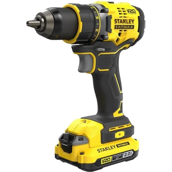 80 Nm Borstlös Litium 18V Borrskruvdragare - 2 x 2Ah Batterier - STANLEY FATMAX V20 - SFMCD720D2K-QW