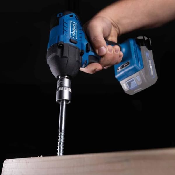 BC-IW350-X batteridrevet slagnøgle - 1/2 børsteløs 180Nm/350Nm 3600 slag/min + 3 toppe - SCHEPPACH 20V IXES - uden batteri eller oplader