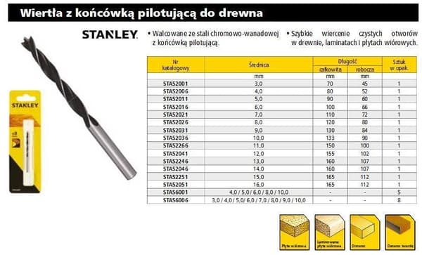 STANLEY TRÆBOR 6 x 100 mm