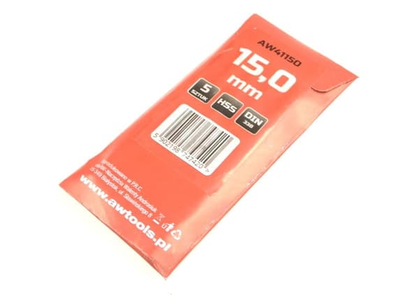 AWTOOLS METALBOR HVID UNDERSKÅRBAR 15,0 mm/5 stk.