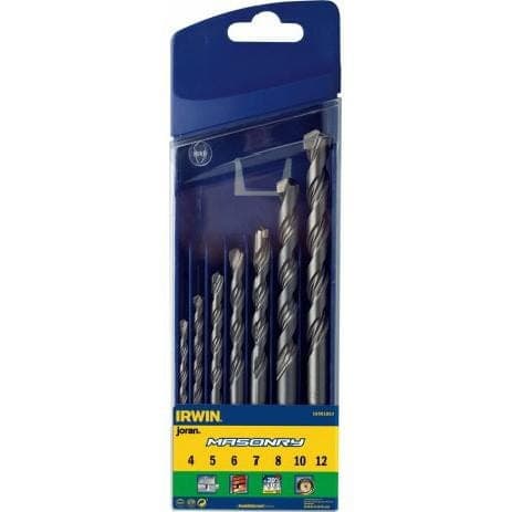 IRWIN MURBETONBOR SÆT 7 DELE 4, 5, 6, 7, 8, 10, 12 mm