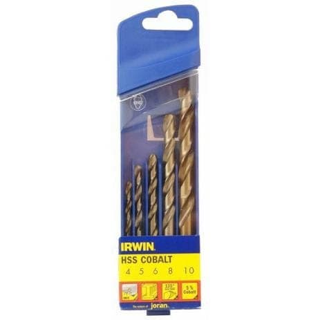 IRWIN METALBORESÆT HSS 5 DELS. 4,0, 5,0, 6,0, 8,0, 10,0 mm