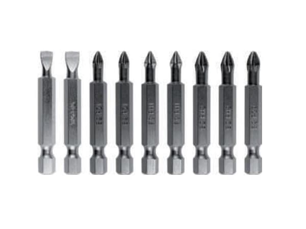 YATO SÆT MED SPIDSER / BITS 10 STK / 50 mm (FLAD, PH, PZ) 04832