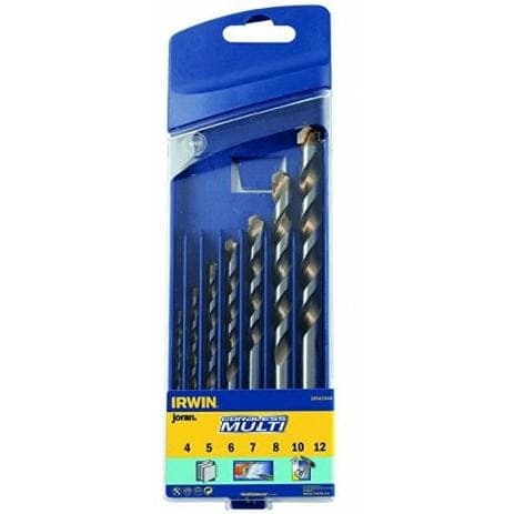 IRWIN UNIVERSAL BORREMÅLE MED AKKUDUTTRYK MULTISÆT 7 DELE. 4, 5, 6, 7, 8, 10, 12 mm