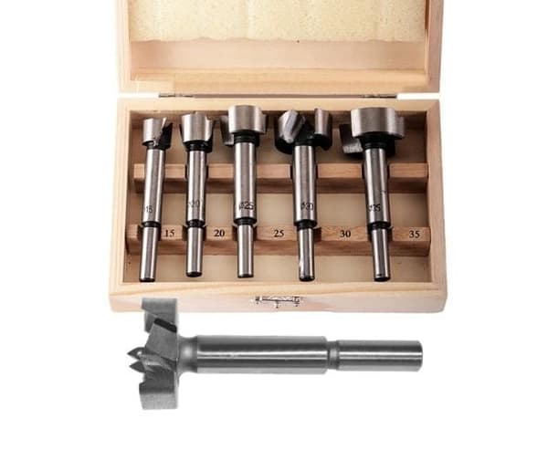 AWTOOLS KNYTESTENERE TIL TRÆ / SÆT MED 5 STK. 15-20-25-30-35MM SKAFT 8MM