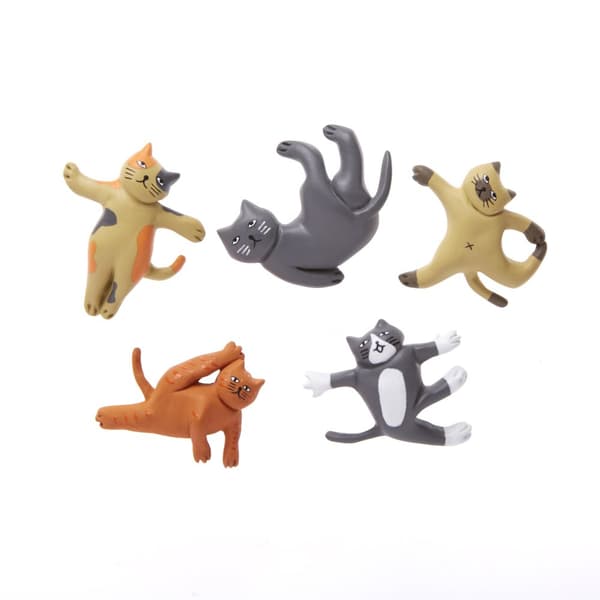 Magneter Katt Yoga 5 stk.