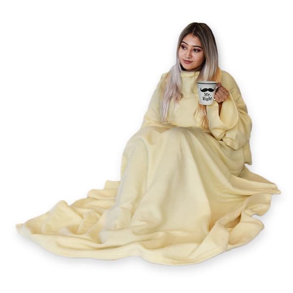 Kosepledd med ermer, beige Mikamax