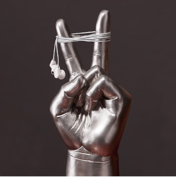 Hodetelefonholder Peace-hånd