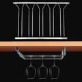Miniatyrbilde 1 av 8: Glassholder / vinglassholder i rustfritt stål med 5 rader for hyllemontering