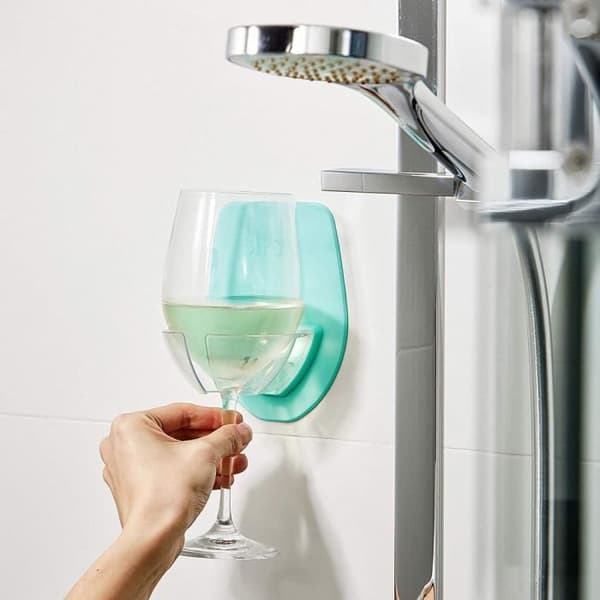 Plast Watt vinglashållare för baddusch Rödvinsglashållare GN ys11787