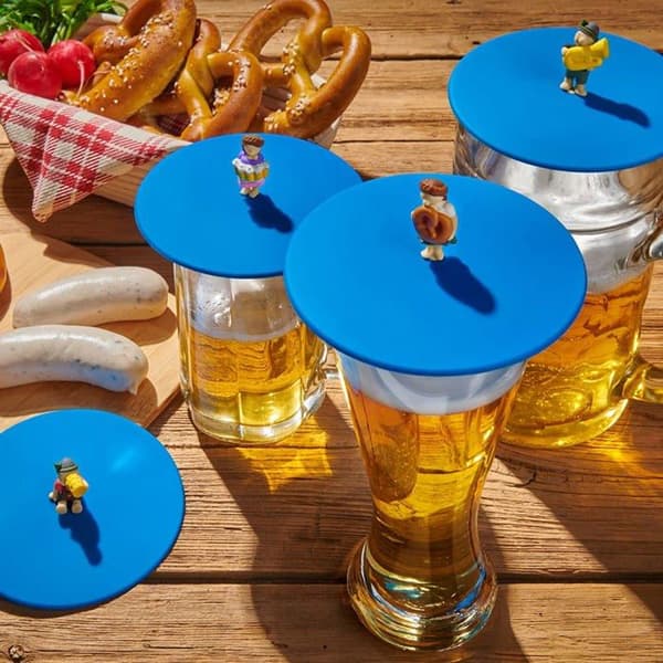 Lurch - 2108882 - 210882 Mein glaslock Biggi Pretzel 100 % platina silikon BPA-fri, 12 cm, bayersk blå