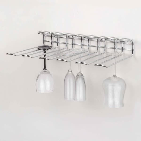 Emuca glasställ för Supra-möbler 5 rader, längd 320mm, Stål, Förkromad