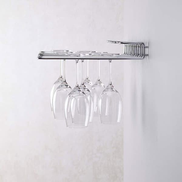 Paderno - 44060-01 - 44060-02 Glashållare med hängande fäste, rostfritt stål, 45 x 31,6 x 5,6 cm