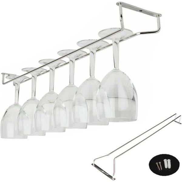 Glashållare - TEMPSA - 55cm - Rostfritt stål - Vinställ - Modern design