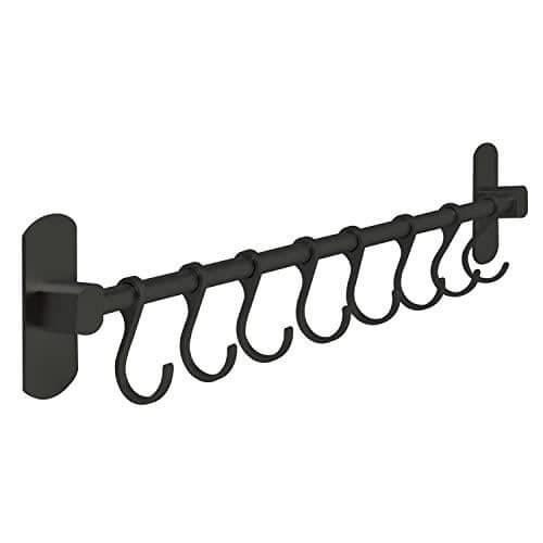 Köksredskapsställ - Ej specificerat - 40 cm - Svart - Aluminium - 8 flyttbara krokar
