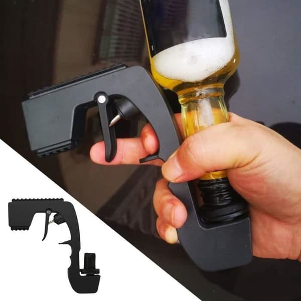 Champagnepistol vinpropp vindispenser ejektor för födelsedagsfester, multifunktionell svart