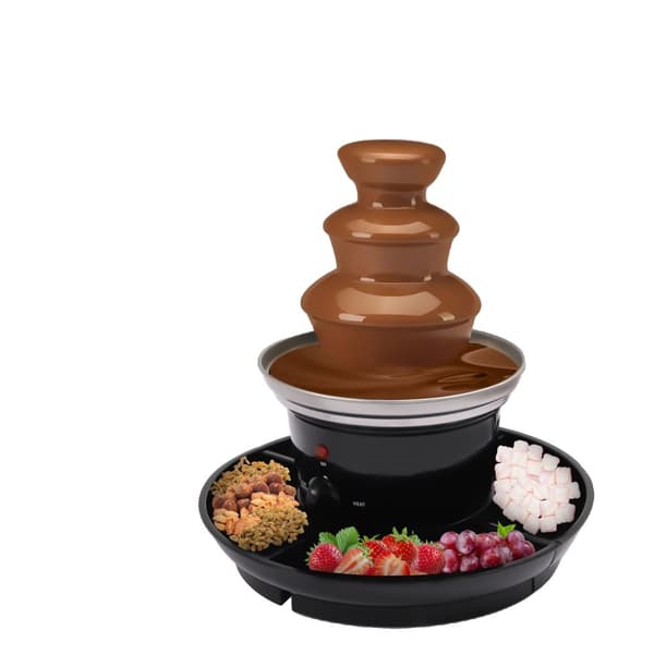 Suklaafondyvesiputous, 3-tasoinen muotoilu, 1 lb kapasiteetti,Hopea