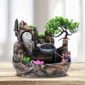 Miniatyrbild 4 av 4: Bordbrunn, Färgglada LED-lampor, Modern design i furu, Kompakt storlek