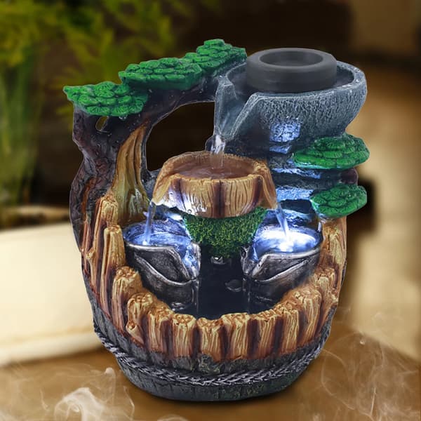 Feng Shui-fontæne, resinmateriale, skrivebordsrockery-ornament