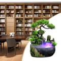Miniatyrbild 1 av 4: Inomhus Vattenfall Fontän, LED-lampa, Kompakt Design,Mörk khaki, M