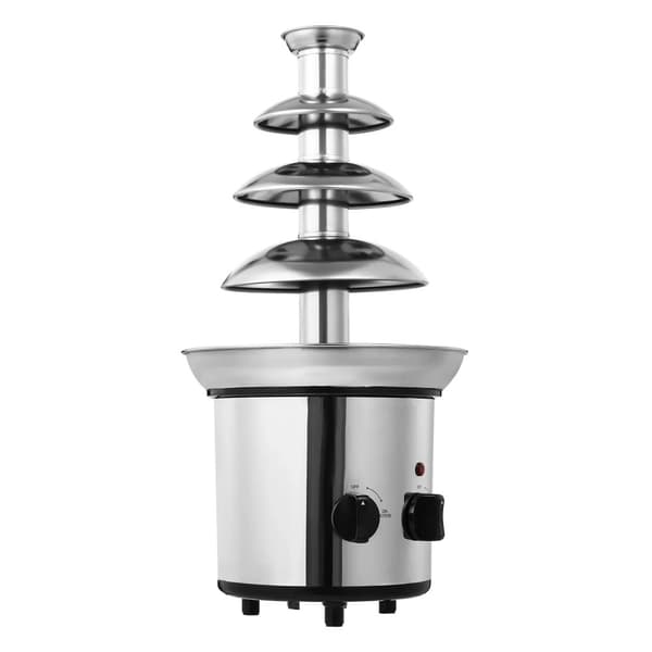 Chokoladefontæne, 4 lag, rustfrit stål, 1,8L kapacitet,Sølv
