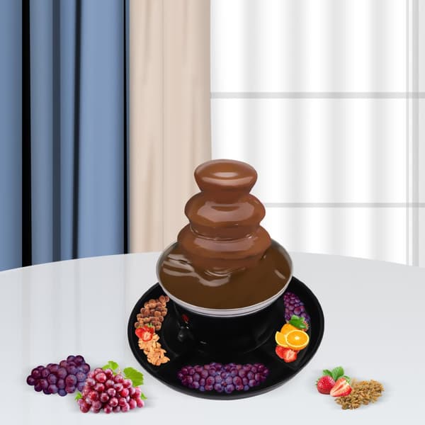 Chokoladefontæne, 3-lags design, 0,45 kg kapacitet, nem at rengøre