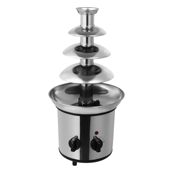 Chokladfontän, 4-nivådesign, 1,8L kapacitet, 170W effekt,Silver