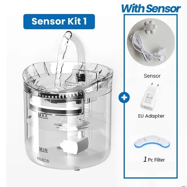 Automatisk Kat Vandfontæne, Stille Pumpe, To Vandstrømsindstillinger,Sensor Kit 1, 2L