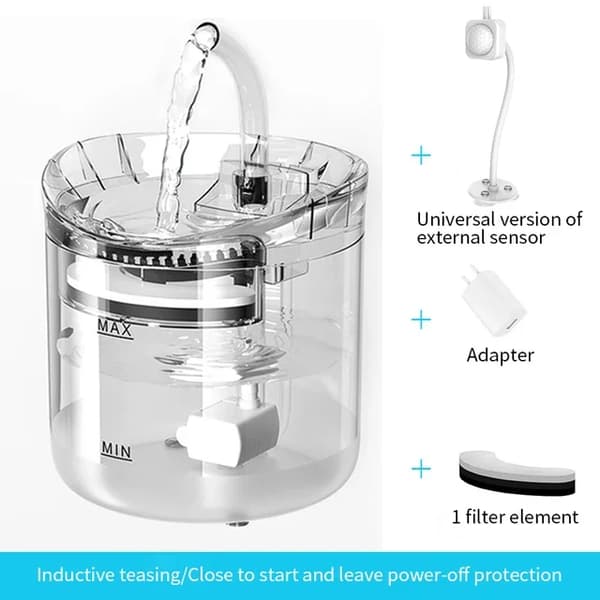 Vandfontæne, Automatisk Filter, Stille Pumpe,EU-adapter, Smart induktion B