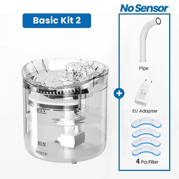 Automatisk Kat Vandfontæne, Stille Pumpe, To Vandstrømsindstillinger,Basis Sæt 2, 2L