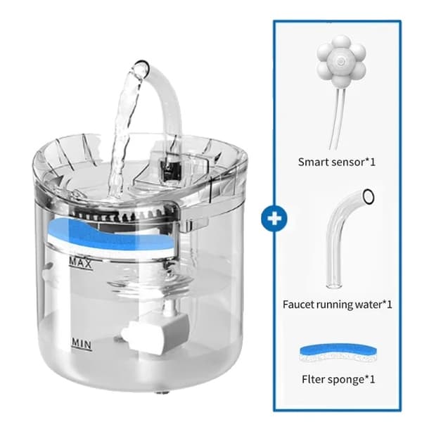 Kattevandfontæne, Automatisk Dispenser, Ultra Stille Pumpe,Sensor Kit, 2L