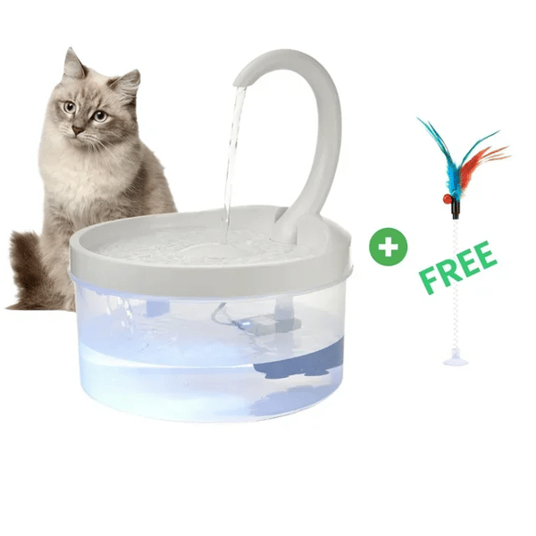 Pet Vandfontæne, Svanehals Design, LED Lys,2L, A
