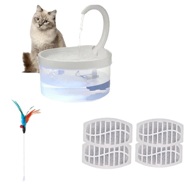 Pet Drikkefontæne, Automatisk Slukning, LED Lys,Vandfontæne-4, 2L