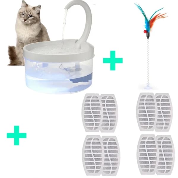 Pet Drikkefontæne, Automatisk Slukning, LED Lys,Vandfontæne-8, 2L
